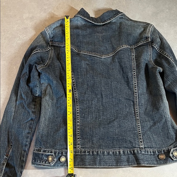 GAP Blue Denim Jean Jacket. Stretch. Large - Picture 7 of 9